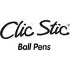 Bic Clic Stic Pen, Medium Point, 24/BX, Black Ink/White Barrel PK BICCSM241BLK